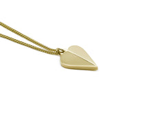 Load image into Gallery viewer, Gold Faceted Heart Pendant