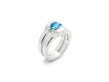 Load image into Gallery viewer, Swiss Blue Topaz Double Band