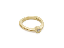 Load image into Gallery viewer, Delicate Diamond Split Ring, Yellow Gold