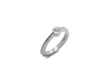 Load image into Gallery viewer, Delicate Diamond Split Ring, White Gold