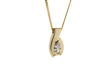 Load image into Gallery viewer, Marquise Diamond Crossover Pendant, 18ct Yellow