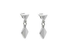 Load image into Gallery viewer, Faceted Diamond Dangly Earrings
