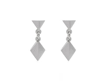 Load image into Gallery viewer, Faceted Diamond Dangly Earrings