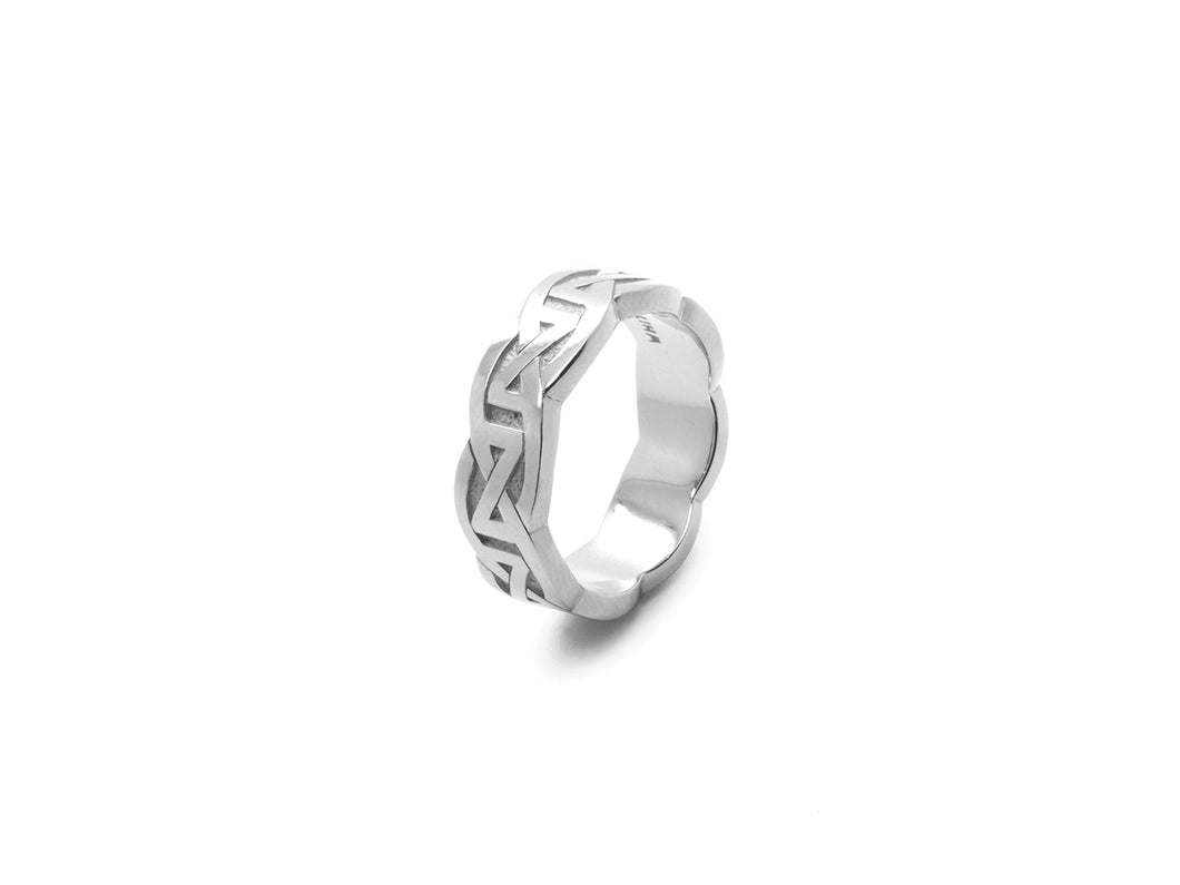 Silver Angular Celtic Ring