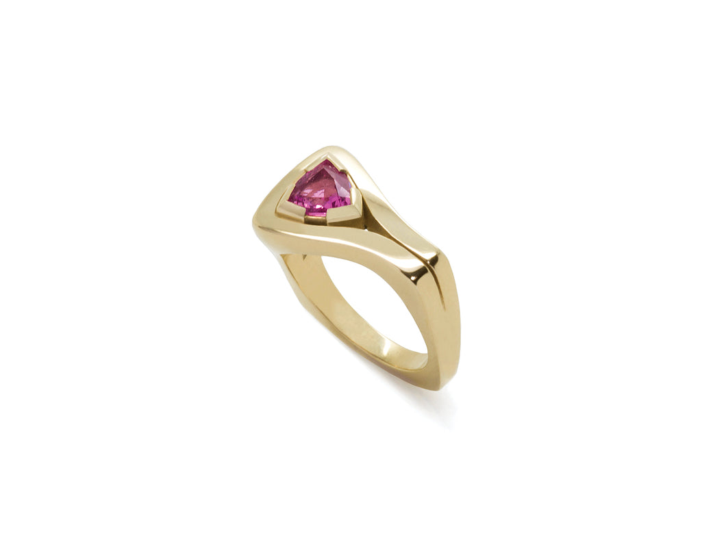 Pink Sapphire Split Ring