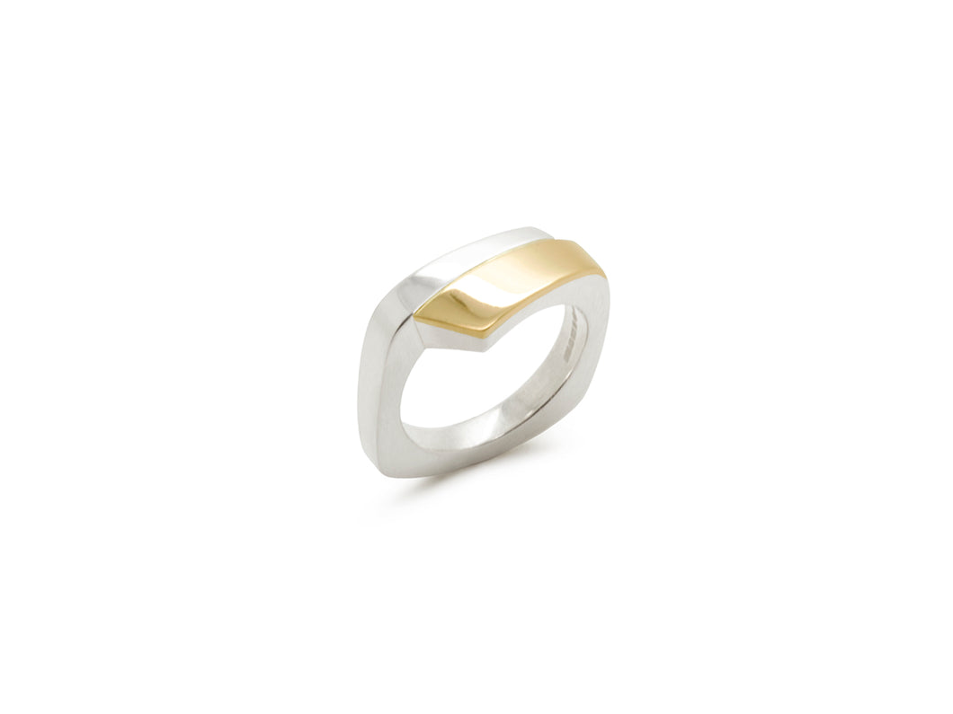 Silver / Gold Crossover Ring