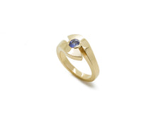 Load image into Gallery viewer, Sweeping Tanzanite Crossover Ring
